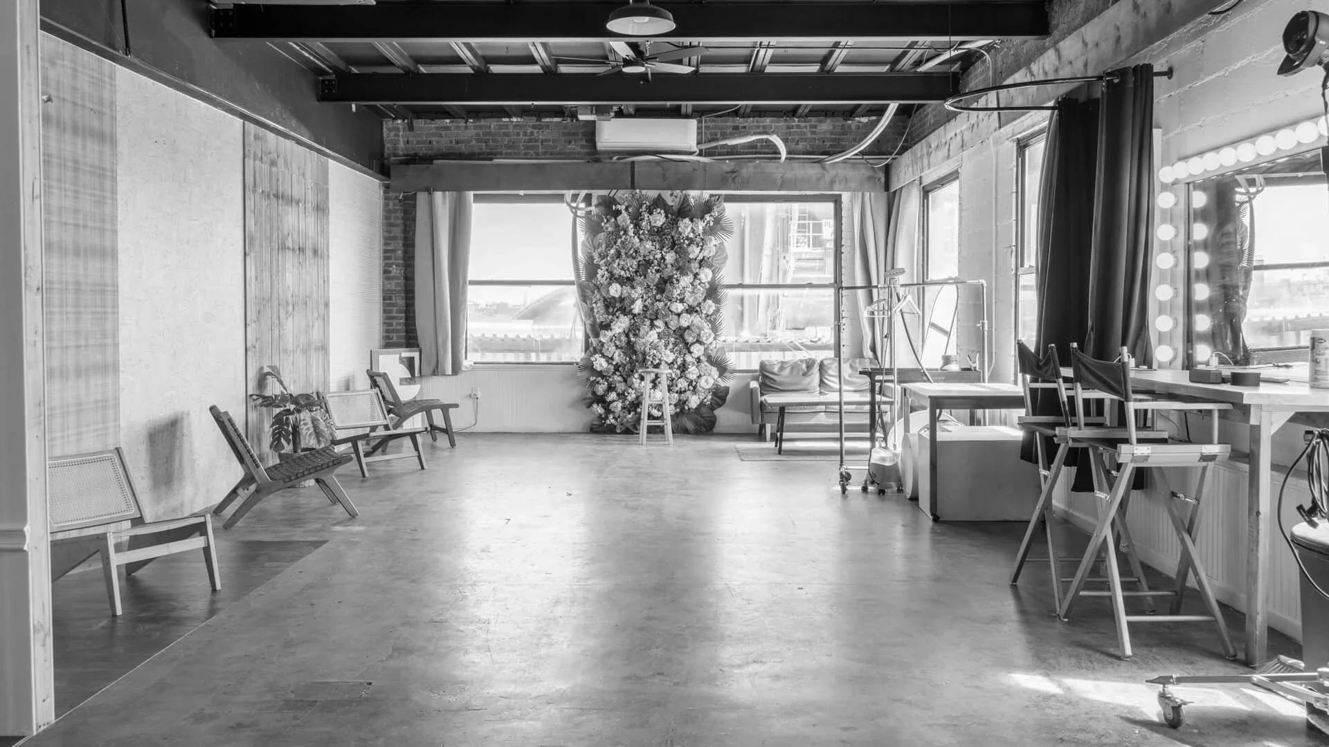 Studio C — Spacious 800 sq ft multi set studio with bright, directional daylight.