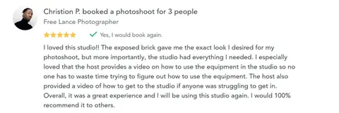 photo studio for rent