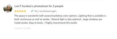 photo studio for rent