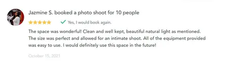 photo studio for rent