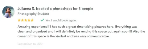 photo studio for rent